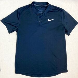 Nike Men’s Black Short-Sleeve Polo with White Swoosh